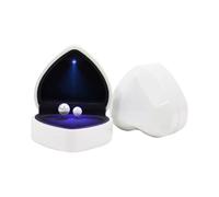 anso LED Light Up Jewelry Box Heart Shape Gift Container Love Jewelry Case with Light (White,Pendant Box)