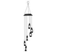 anso Retro Solar Powered Wind Chimes Color Changing LED Light Outdoor Garden Decor