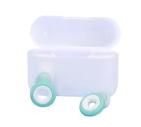 Ansodo 1 Pairs Loop Earplugs with Super Sound Insulation, Effectively reducing Noise by20dB, Noise-Reduction, Soft and Comfortable,Fit The Ear Canal, for Adult and Kids (Color: White Green White)