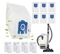 Ansodo 10Pcs Vacuum Cleaner Bag with 4 Motor & 4 Exhaust Filters,GN Hoover Bags,Compatible for Classic C1, Complete C2 & C3,S400-S456i,S600-S658,S800-S858,S2000-S2999,S5000-S5999,S8000-S8999 Series