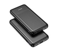 Ansody 2-Pack 10000mAh 22.5W Power Bank Fast Charging, Portable Charger with 2 Outputs & 2 Inputs Battery Pack LED Display Compatible with iPhone Android (Black+Black)