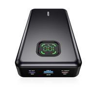 ANSODY 65W Power Bank, 25000mAh PD Laptop Charger 100W Total Fast Charging Battery Pack with 3 Ports with Digital Display Compatible with iPhone 16/15 Dell (Gray)