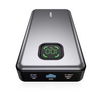 ANSODY 65W Power Bank, 25000mAh PD Laptop Charger 100W Total Fast Charging Battery Pack with 3 Ports with Digital Display Compatible with iPhone 16/15 Dell (Silver)