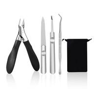Ansoem Podiatrist Super Sharp Nail Clippers Professional Pedicure Tools Kits Stainless Steel Toe Nail Nippers Toenail Cutters for Thick & Ingrown Hard Toenail Fingernail