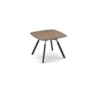 Anson executive square meeting table with A-frame legs - Barcelona walnut