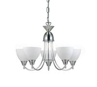 Anson Lighting Aboura Satin Chrome 5 Light Ceiling Pendant