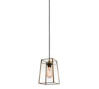 Anson Lighting Farin Antique Brass 1 Light Ceiling Pendant