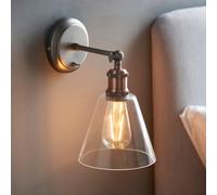 Ensora Lighting Mateo Wall Light Glass/Copper, Orange