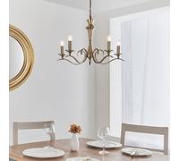 Ensora Lighting Phoenix 5 Light Chandelier Ceiling - Brass, Gold