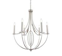 Anson Lighting Kariba 6Lt Nickel Plate Ceiling Pendant