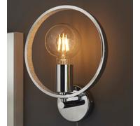 Anson Lighting Merritt Bathroom Wall Light Finished In Chrome Plate And Clear Faceted Acrylic