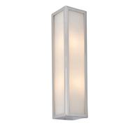 Anson Lighting Nayland Chrome With Frosted Glass Contemporary 2 Light Bathroom Wall Light