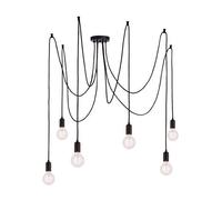 Anson Lighting Sohan Black Modern Industrial 6 Light Ceiling Pendant