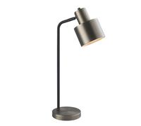 Anson Lighting Thorne Brushed Silver Industrial Style 1 Light Task Table Light