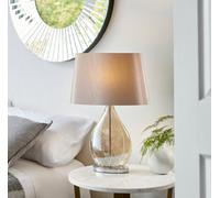 Anson Lighting Vernal Table Light Finished In Gold Tinted Glass And Mink Fabric