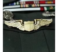 AnsonBoy Military WW2 US ARMY WINGS MILITARY COMMAND MASTER AVIATOR METAL WINGS BADGE WWII US COMMAND PILOT LAPEL INSIGNIA PIN BROOCH