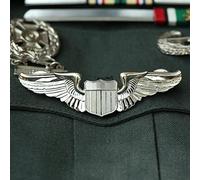 AnsonBoy Military WW2 US ARMY WINGS MILITARY COMMAND MASTER AVIATOR METAL WINGS BADGE WWII US COMMAND PILOT LAPEL INSIGNIA PIN BROOCH