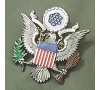 AnsonBoy WWII US PRESIDENT ARMY OFFICER SHOULDER EAGLE SMALL CAP HAT BADGE INSIGNIA PIN COCKADE