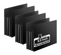 Ansook Expanding File Pockets, 5 Pack 3.5 Inch Expandable Extra Capacity Hanging Folders,Side Seal Hanging Folders