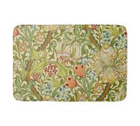 Ansouyi 20x30 Inch William Morris Bath Mat, Golden Lily Vintage Pre-Raphaelite Bathroom Rugs No Silp Washable Cover Floor Rug Carpets Floor Mat for Kitchen Bedroom
