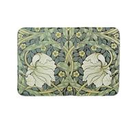 Ansouyi 20x30 Inch William Morris Bath Mat, Pimpernel Yellow Flowers Bathroom Rugs No Silp Washable Cover Floor Rug Carpets Floor Mat for Kitchen Bedroom