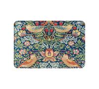 Ansouyi 20x30 Inch William Morris Bath Mat, Strawberry Thief Floral Pattern Bathroom Rugs No Silp Washable Cover Floor Rug Carpets Floor Mat for Kitchen Bedroom