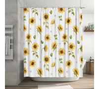 Ansouyi Watercolor Sunflower Shower Curtain Set with 12 Hooks, Bath Curtains Waterproof Polyester Fabric, Home Bathroom Bathtubs Decor Washable Durable Fabric, 72" Wx72 L