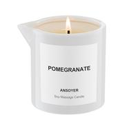 ANSOYER Luxury Massage Oil Candle - Naturally Hydrating and Moisturizing - Pomegranate Scent - Amazing Gift for Women & Men - 8.1oz, 230g