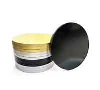 ANSSDO 12 Packs Thick Cake Drums, Greaseproof 10 inch assorted Round Cake drum in Gold Black Sliver White Cake Base, Cardboard Cake Boards for Presenting Heavy/Tall Tiered Cakes, Base Para Pastel