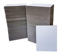 ANSSDO 200 Pack 3.5x4.5 Inch Brown Corrugated Cardboard Sheets, Premium Rigid Lightweight Inserts for Sports Card Protectors, Trading Card Folders, Shipping Stiffeners, Cardboard Dividers