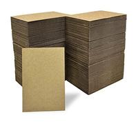 200 Packs 4x6 Inch Corrugated Cardboard Sheets, Premium Corrugated Pads Cardboard Inserts Bulk Flat for T-Shirts, Shipping, Mailing, Cardboard Divider Backing and Cardboard Crafts (Kraft)