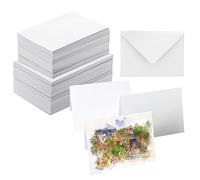 ANSSDO 50 Pack Heavy Weight Blank Cards Set - 140lb 100% Cotton Watercolor Cards, Foldable 5x7 Inch Envelopes for Painting or Card Making, Perfect for Christmas Birthday Gifts