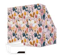 ANSSDO 6 Pack Cardboard Magazine Holder - Premium Magazine File Organizer, Large Volume Storage Box as Book Bins or Folder Holder for Desk - Pink Floral