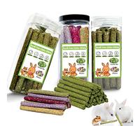 ANSTEEP 68PCS Rabbit Chew Toys, Natural Timothy Hay Sticks Guinea Pig Chews for Teeth Hamster Molar Treats Snacks Accessories for Chinchillas, Bunny, Rats, Gerbils and Other Small Animals…