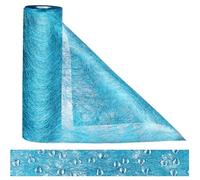 Anstore Blue Christmas Table Runners, Blue Table Runner,1181"x9" Long Table Runner Roll with 150pcs Rhinestone, Christmas Table Decorations for Wedding Party Birthday Banquet Dining Table Decoration