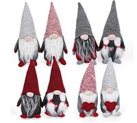 Anstore Christmas Gnomes 8 Pack Handmade for Christmas Decorations Winter Table Fireplace Ornament Home Holiday Decoration