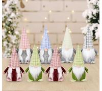 Anstore Christmas Gonks Gnomes, 8pcs Tweed Style Xmas Gonks, 20cm/7.8inch Christmas Figurine Santas Grotto Decorations Gnome, Handmade Gonks Figures Winter Table Fireplace Ornament Fashion Xmas Decor