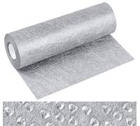Anstore Silver Christmas Table Runners for Dining Table, Silver Table Runner with 150pcs Rhinestone,1181"x 9" Non-woven Christmas Table Decorations Centrepiece Table Runner Roll for Christmas Party