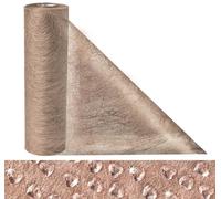 Anstore Terracotta Table Runner, 30M x 23 cm Non-woven Table Runner Roll with 150pcs Rhinestone, Gift Floral DIY Wrapping Table Ribbon Decoration for Event Wedding Christmas Party Communion