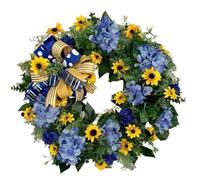 ansu Ukrainian Hydrangea Wreaths Artificial Flower Wreath Spring Front Door Garland