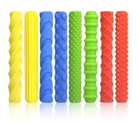 ANSUG Colorful 8 Pack Silicone Pencil Grips for Adults, Pen Grips Handwriting, Drawing & Coloring