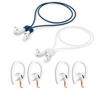 Ansumg Magnetic Anti-Lost Straps for AirPods,for Airpods Pro 3 2 1 (White Deep Blue)