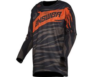 Answer Elite OPS Motocross Jersey, black-grey-orange, size M for Men