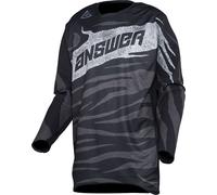 Answer Elite OPS Motocross Jersey, black/grey/white, size S