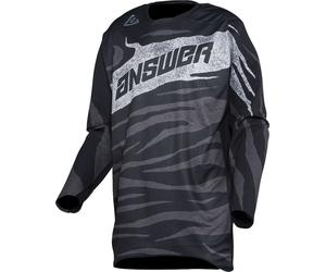 Answer Elite OPS Motocross Jersey, black-grey-white, size S for Men