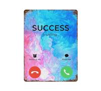 Answer Success Is Calling Bar Wall Art Decor Metal Poster Metal Wall Plaque for Workshop Train Room Bar Kitchen Decor 15.7"x11.8"