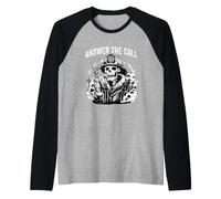 Answer The Call Firefighter Gift Fire Dept Volunteer Fireman Raglan Baseball Tee