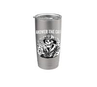 Answer The Call Firefighter Gift Fire Dept Volunteer Fireman Stainless Steel Insulated Tumbler