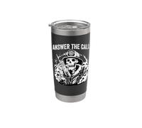 Answer The Call Firefighter Gift Fire Dept Volunteer Fireman Stainless Steel Insulated Tumbler