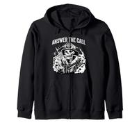 Answer The Call Firefighter Gift Fire Dept Volunteer Fireman Zip Hoodie